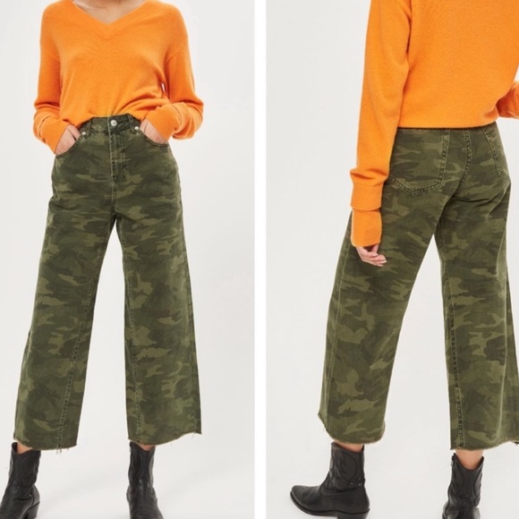 topshop camo jeans